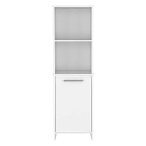 Romulo Kitchen Pantry, Two External Shelves, Single Door Cabinet, Two Interior Shelves